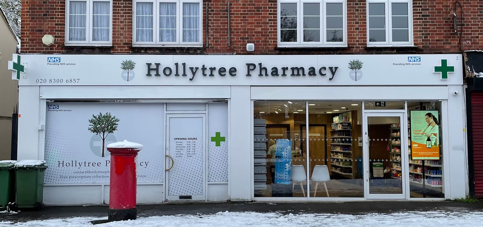 Outside Hollytree Pharmacy – Sidcup
