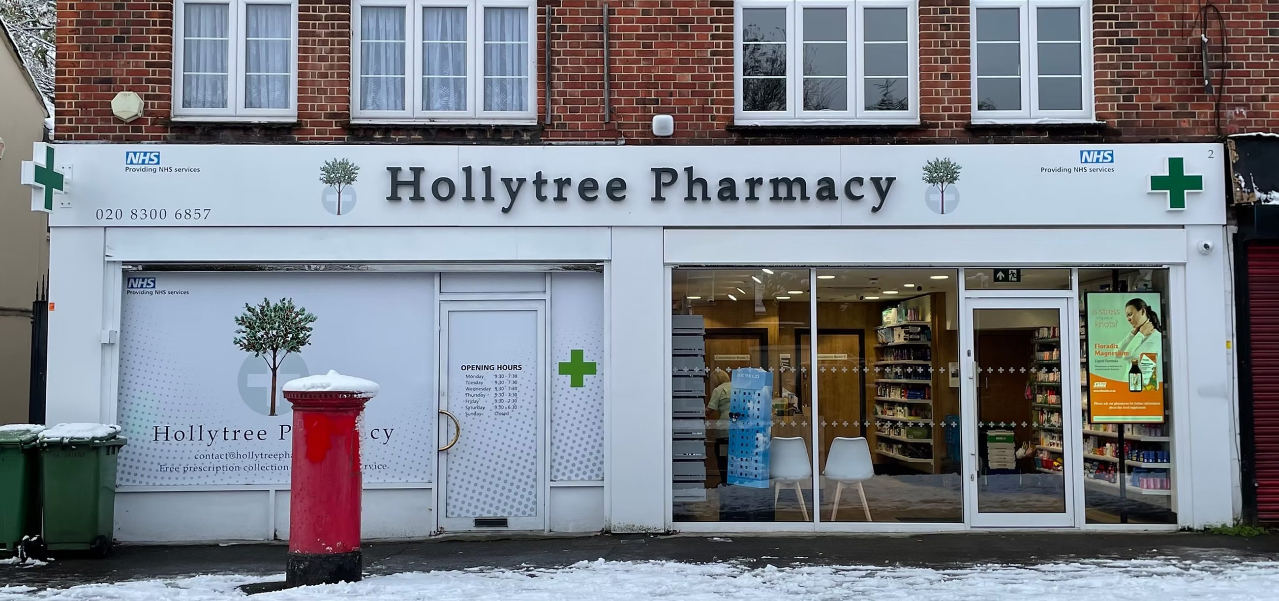 Outside Hollytree Pharmacy – Sidcup